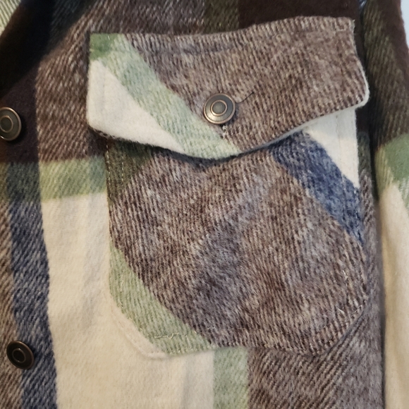 Outdoor Collection Plaid Jacket-Button Closer Outdoor Coat pockets Overlay - Picture 4 of 8